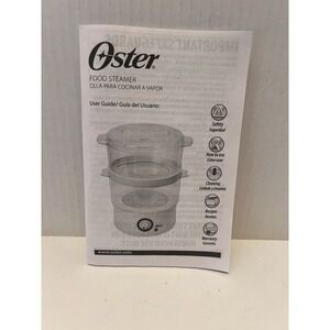 OSTER‎ Double Tiered Food Electric Steamer Instructions ONLY 5 Qt CKSTSTMD5-W